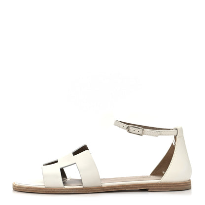 Hermes Calfskin Santorini Sandals 40 White 1 of 10