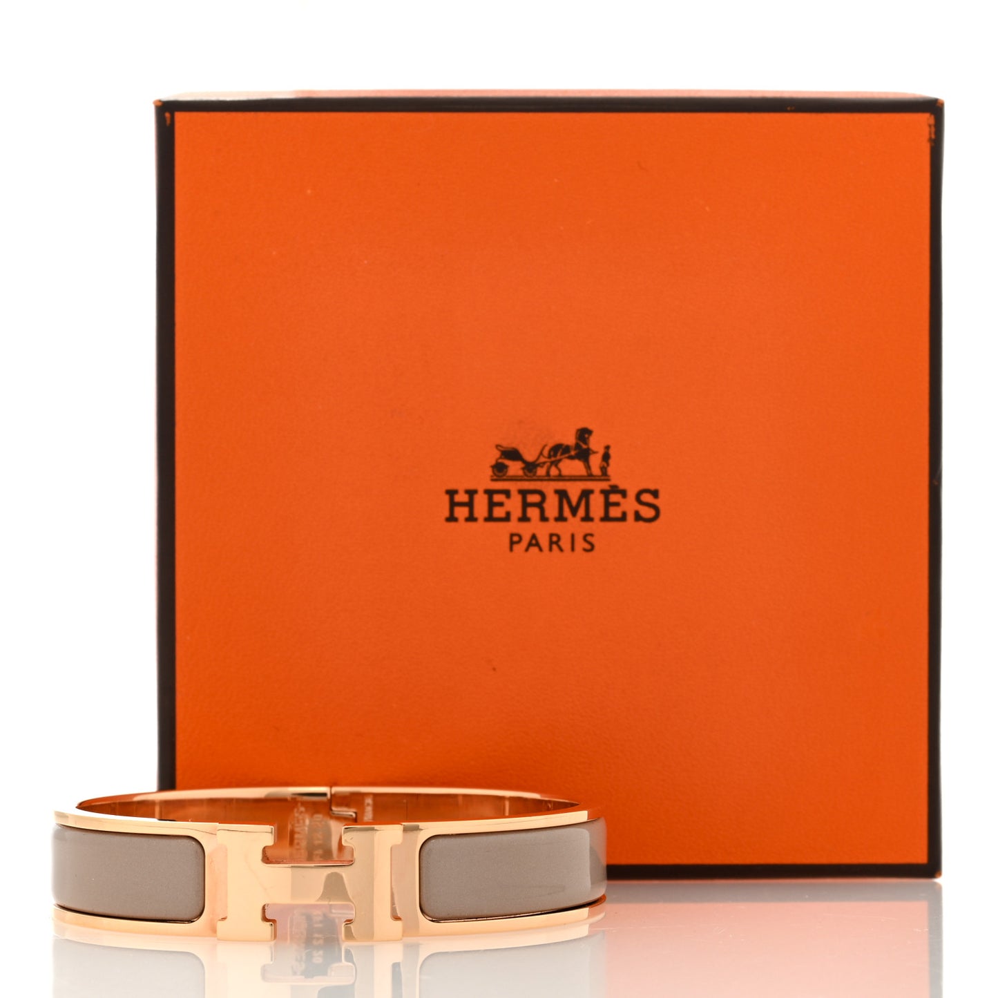 Enamel Narrow Clic Clac H Bracelet PM Chataigne