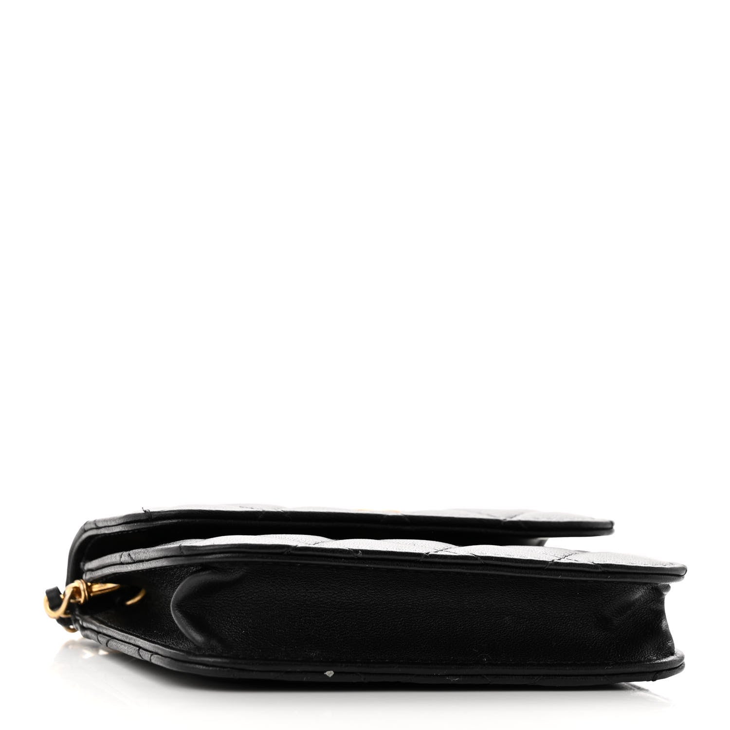 Chanel Lambskin Quilted Pearl Crush Clutch With Chain Black 4 of 10
