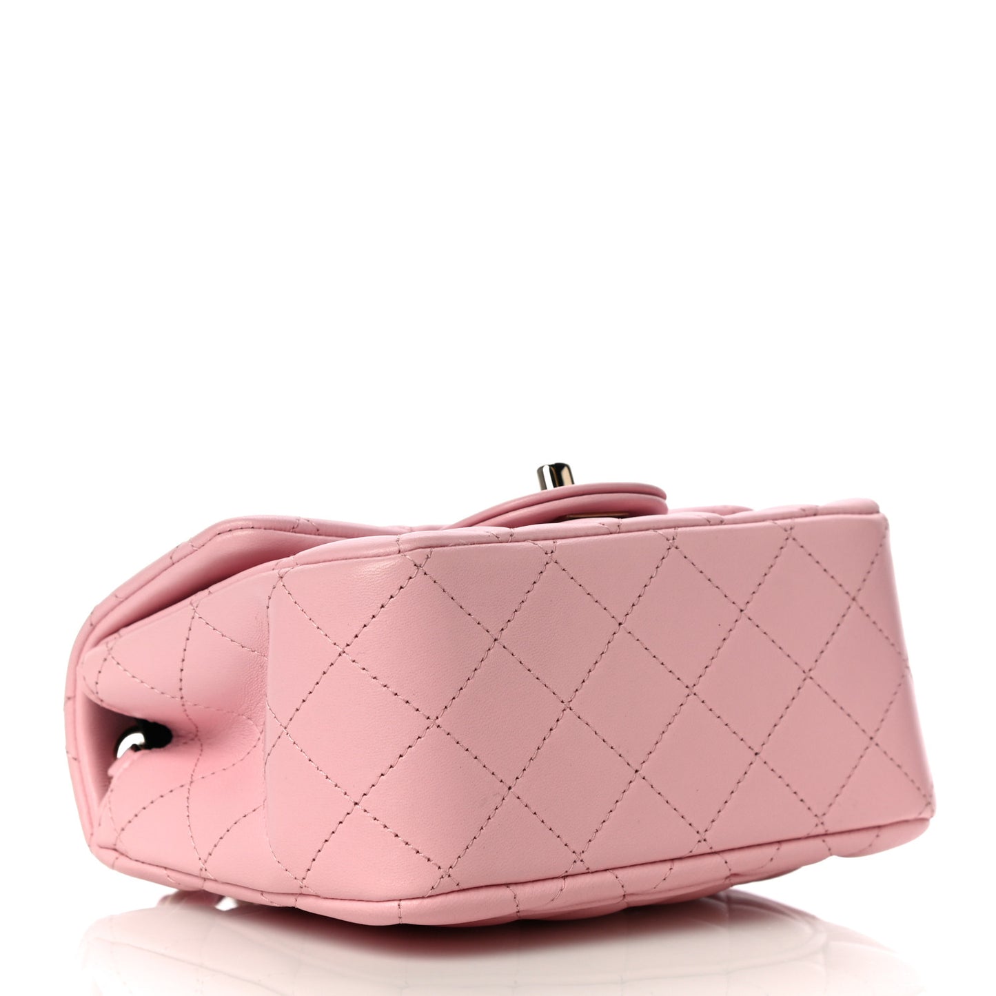 Lambskin Quilted Mini Square Flap Pink