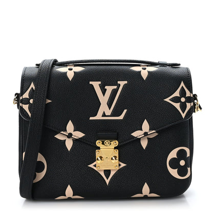 Louis Vuitton Empreinte Monogram Giant Pochette Metis Black Beige 1 of 8