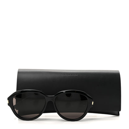 Saint Laurent Acetate Round Sunglasses SL400 Black 7 of 7