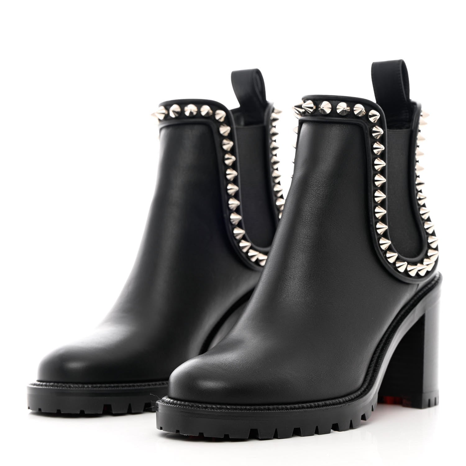 Christian Louboutin Nappa Spiked Capahutta 70 Chelsea Boots 39.5 Black 3 of 11