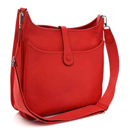 Hermes Taurillon Clemence Evelyne III GM Rouge Tomate 3 of 20