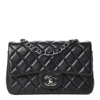 Chanel Lambskin Quilted Mini Rectangular Flap Black 1 of 9