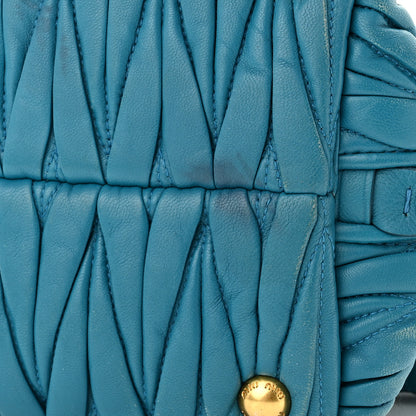 Miu Miu Nappa Matelasse Top Handle Bag Turchese 16 of 18