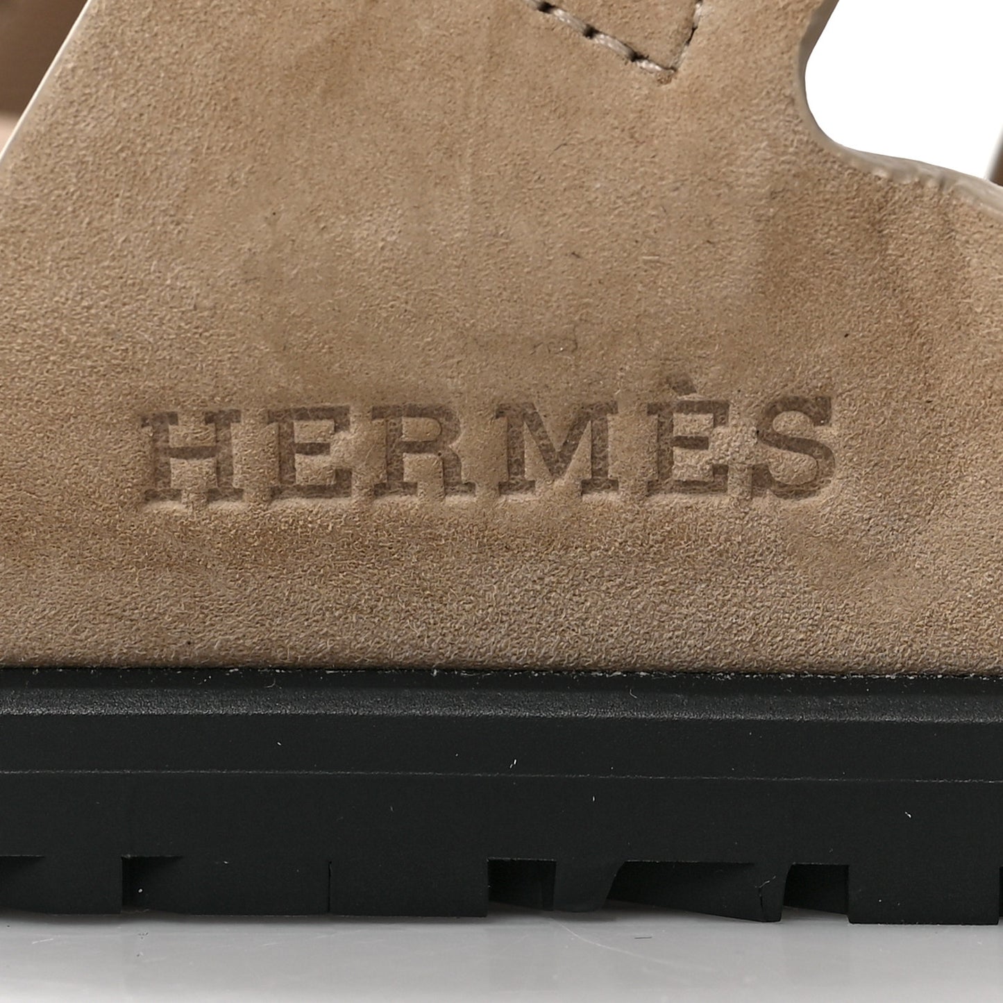Suede Goatskin Womens Chypre Sandals 41 Beige Argile