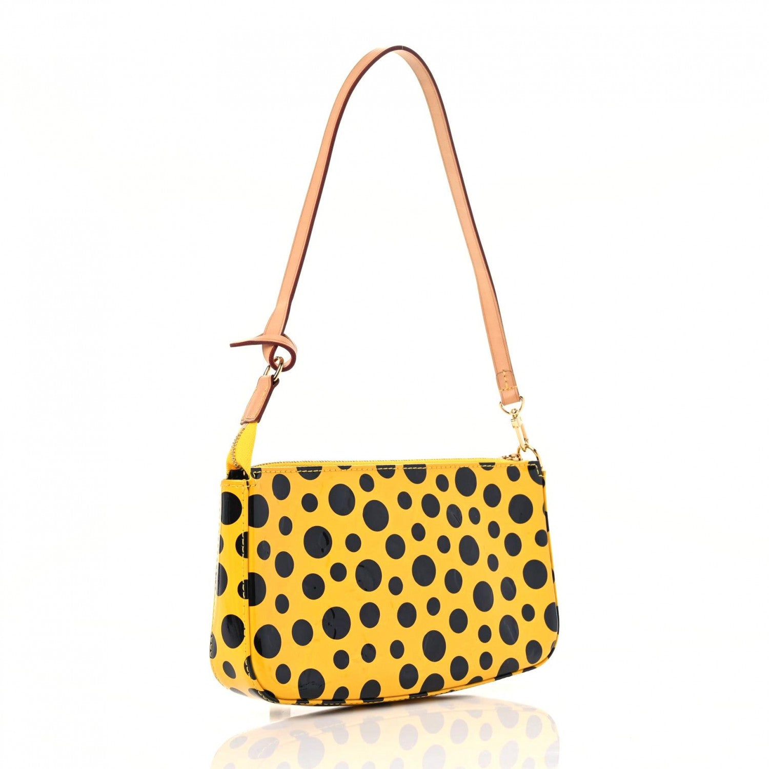 Louis Vuitton Vernis Kusama Infinity Dots Pochette Accessories Yellow Yellow 3 of 9