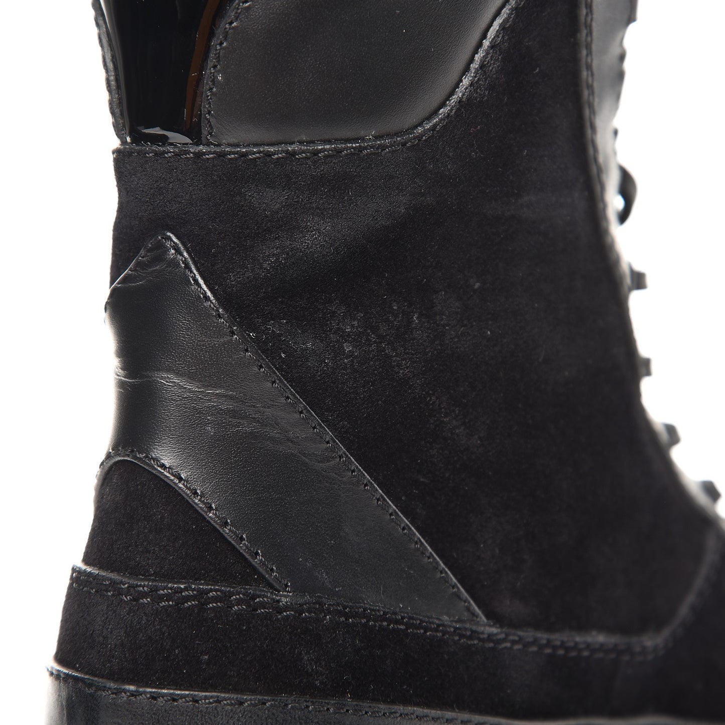 Suede Calfskin Laureate Platform Desert Boots 36 Black