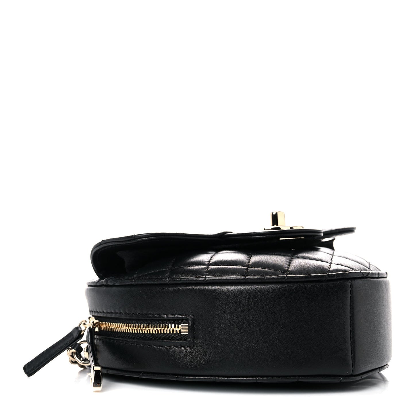 Lambskin Quilted CC In Love Heart Bag Black