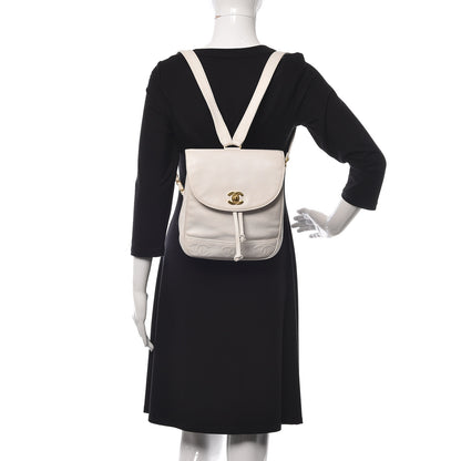 Chanel Caviar CC Backpack White 2 of 24