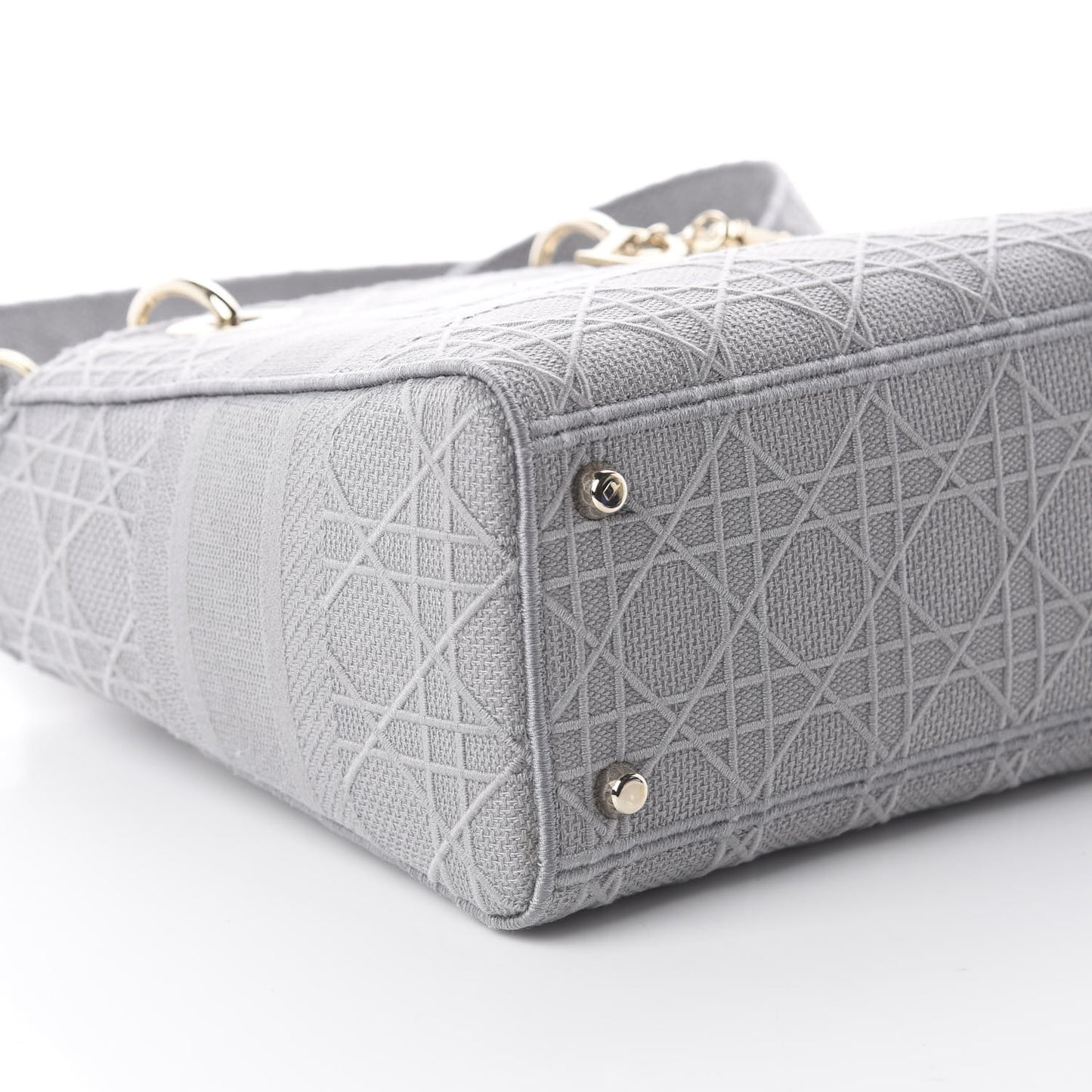 Canvas Embroidered Cannage Medium Lady D-Lite Gray