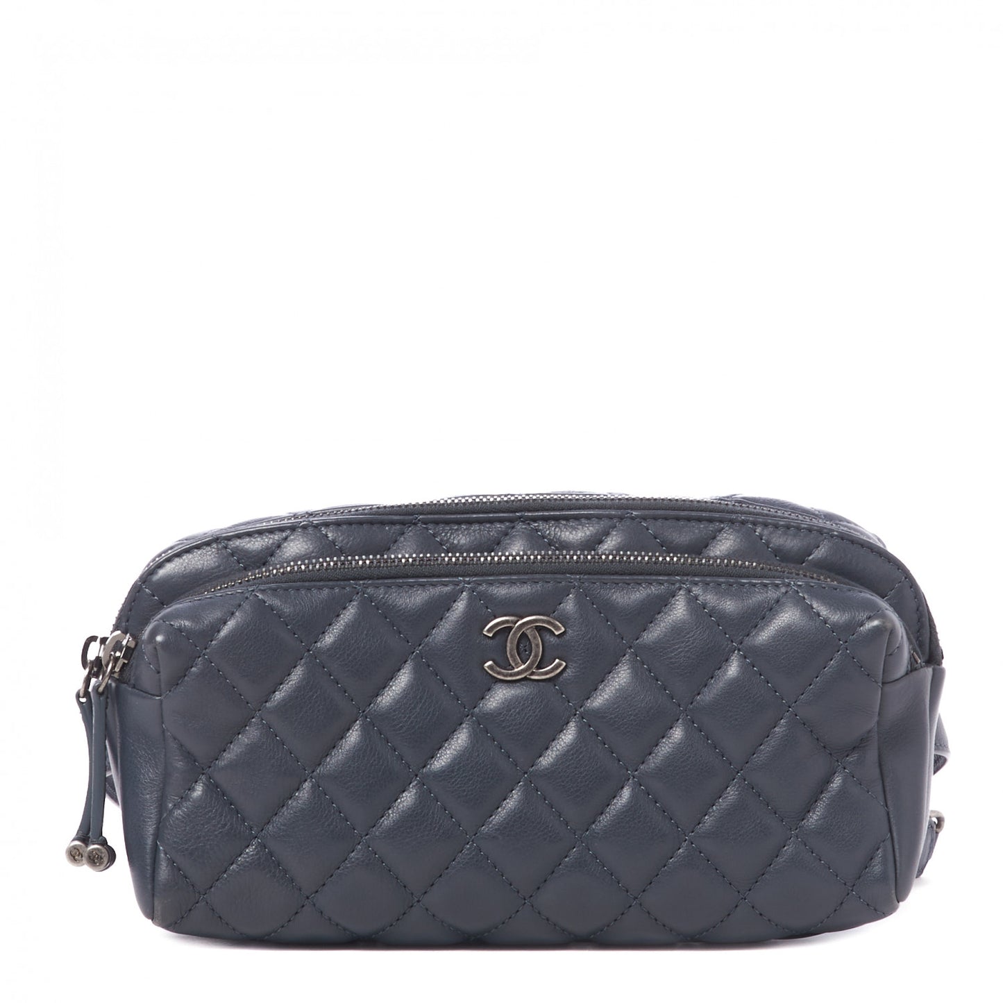 Calfskin Quilted Waist Bag Blue