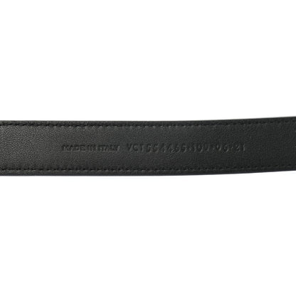 Saint Laurent Smooth Calfskin Monogram Square Buckle Belt 100 40 Black 6 of 6