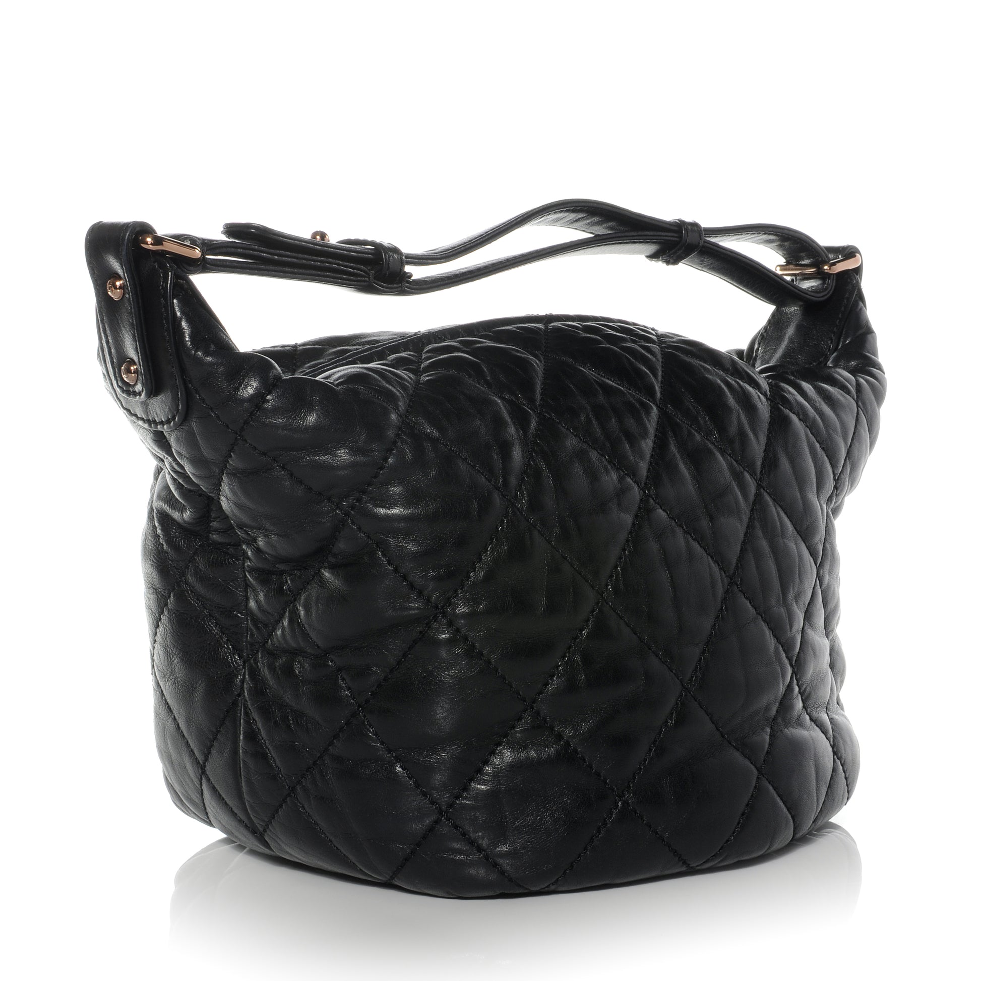 Chanel Lambskin Cloudy Bundle Hobo Black 3 of 8
