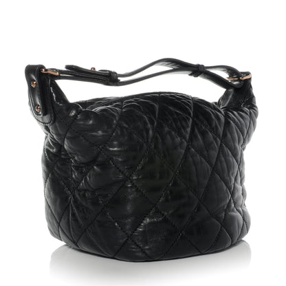 Chanel Lambskin Cloudy Bundle Hobo Black 3 of 8