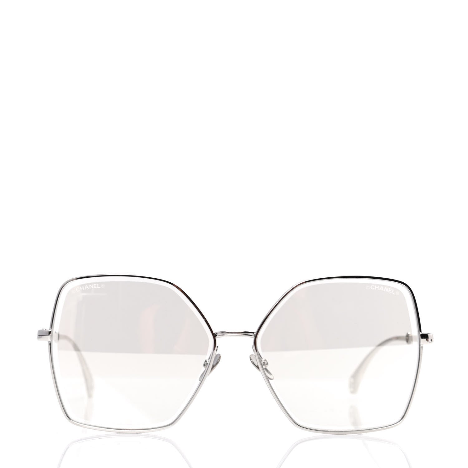 Chanel Butterfly Removable Pearl Chain Sunglasses 4262 Silver 2 of 7