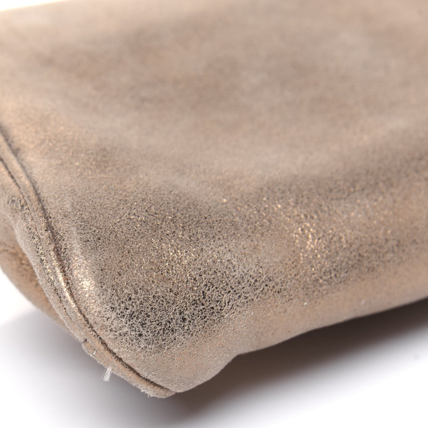 Metallic Flap Clutch Gold