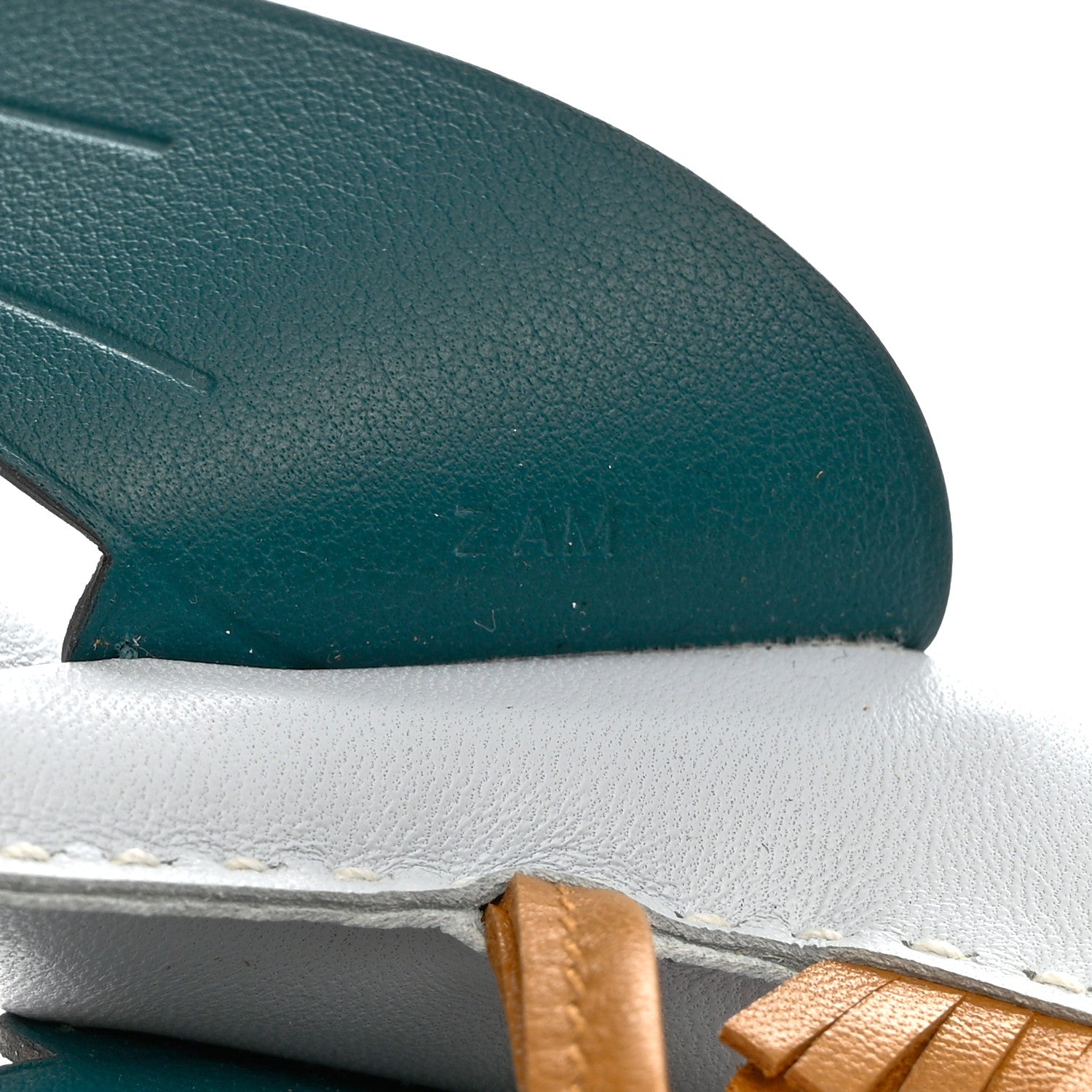 Hermes Milo Lambskin Grigri Rodeo Pegase Horse Bag Charm MM Bleu Brume Sesame Vert Bosphore 4 of 5