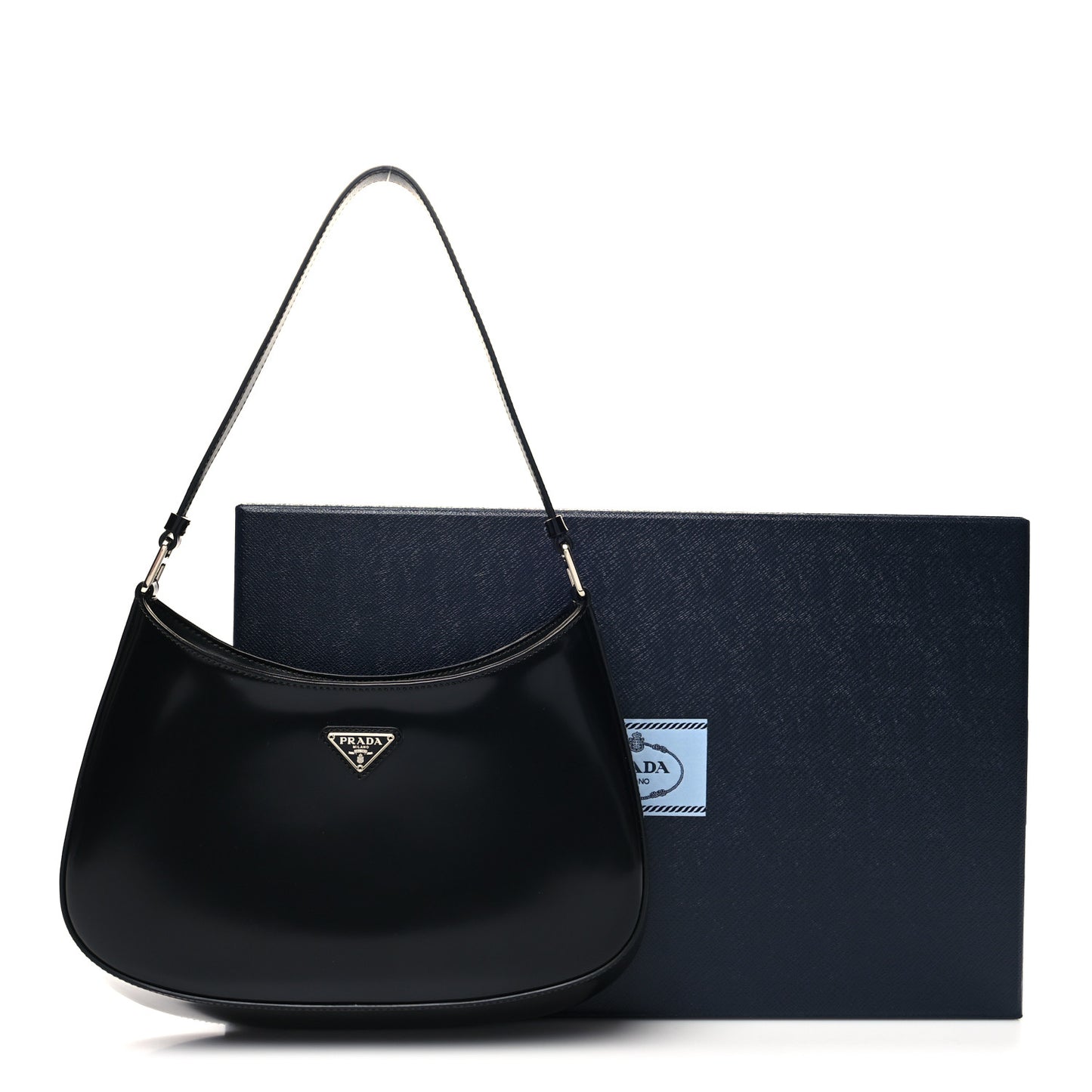 Spazzolato Cleo Shoulder Bag Black