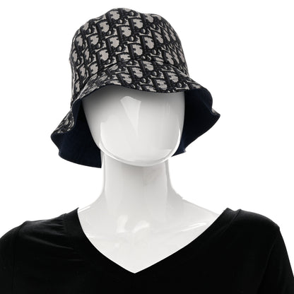 Christian Dior Oblique Reversible Teddy-D Brim Bucket Hat Blue 2 of 13