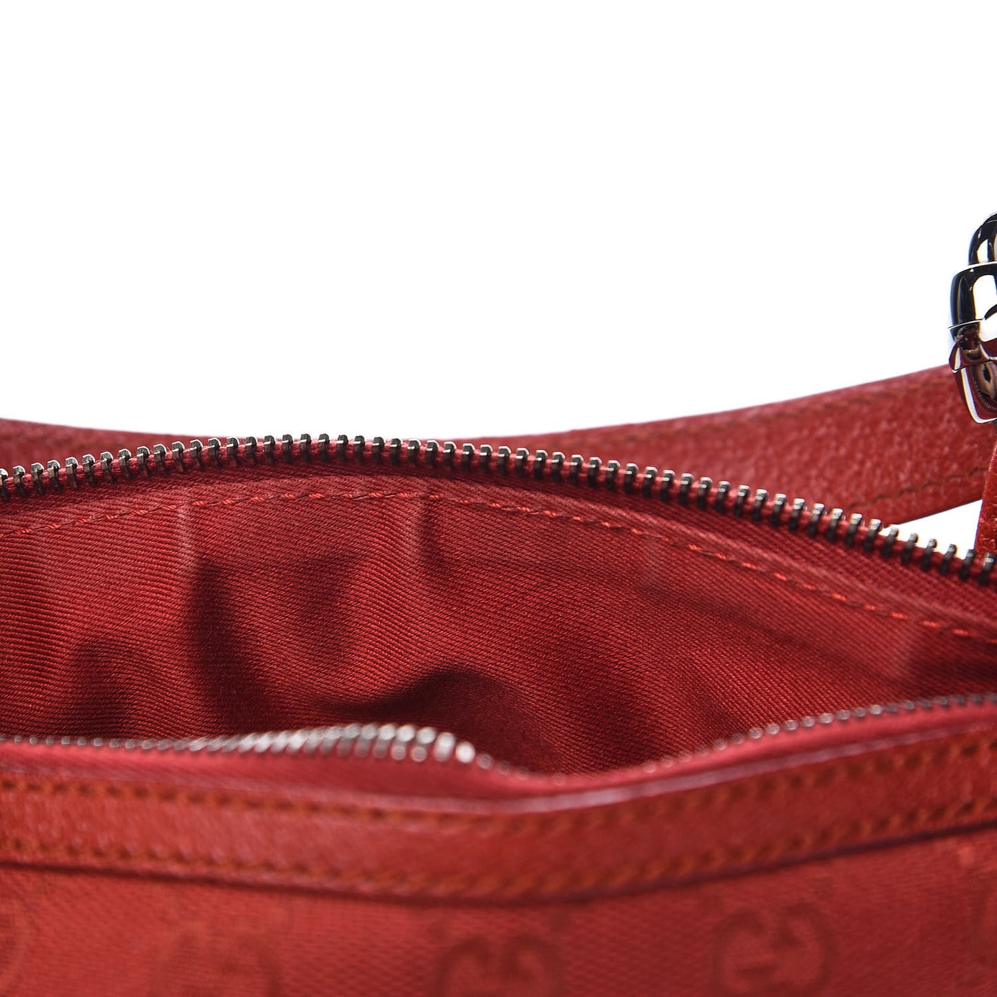 Monogram Small Hobo Red