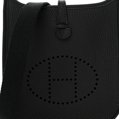 Hermes Taurillon Clemence Evelyne TPM Black 8 of 11