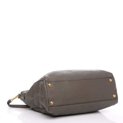 Prada Vitello Daino Tote Grafite 5 of 9