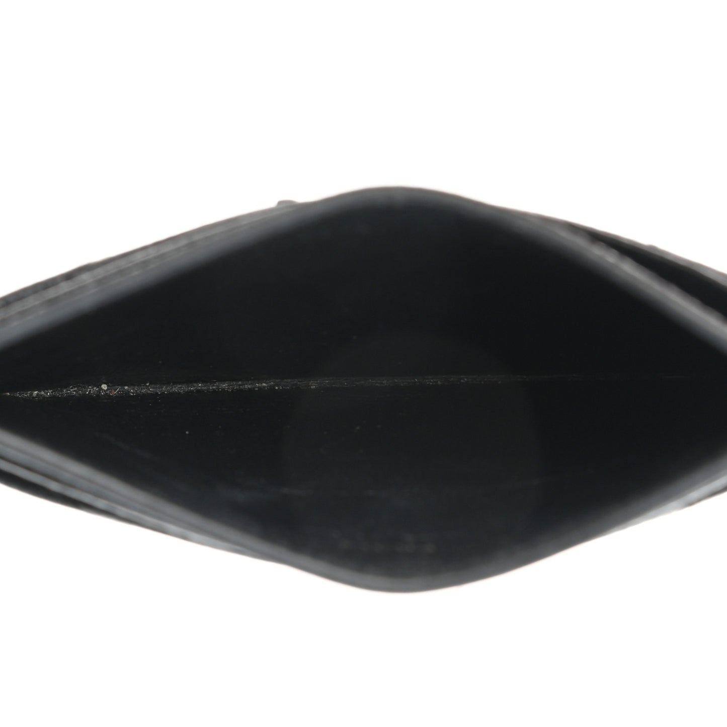 Grain De Poudre Matelasse Chevron Monogram Credit Card Case Black