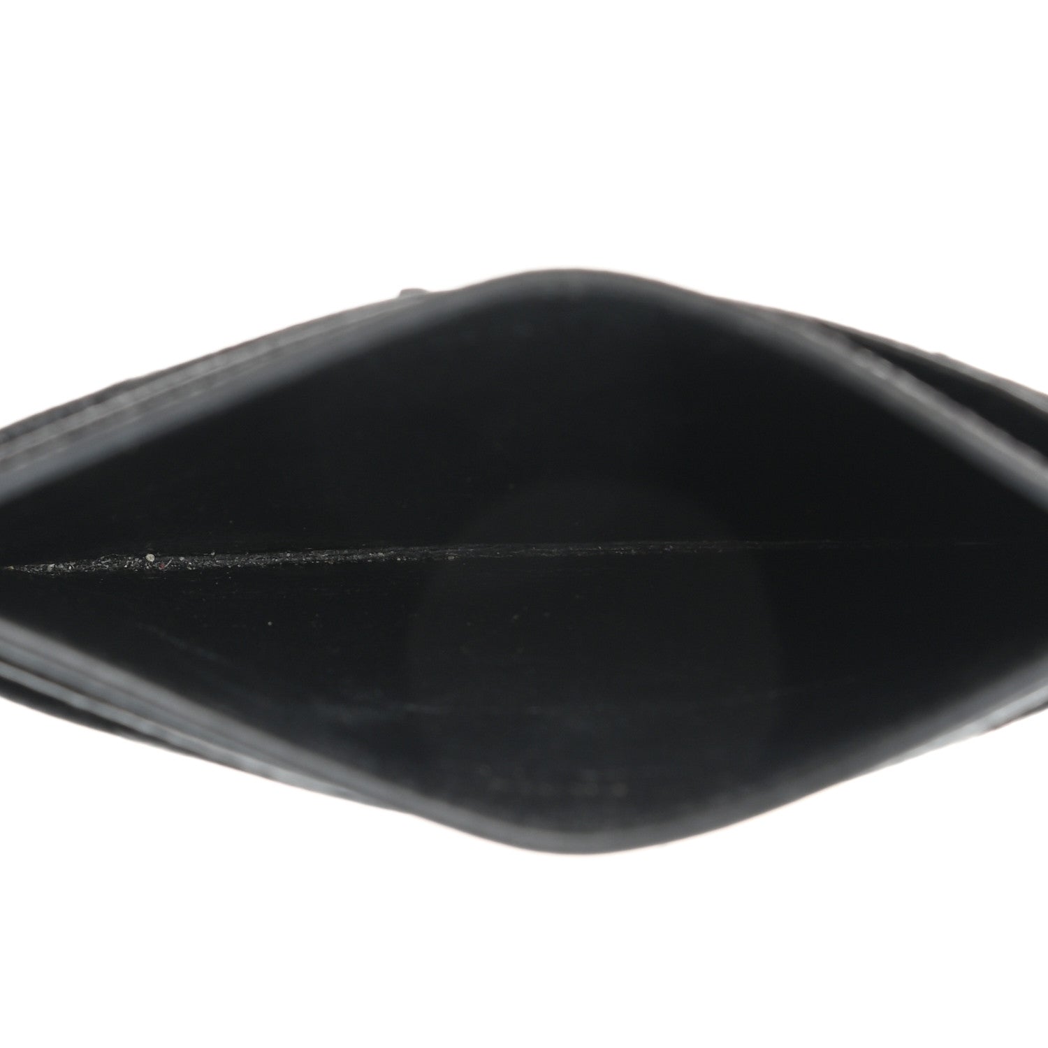 Saint Laurent Grain De Poudre Matelasse Chevron Monogram Credit Card Case Black 5 of 9