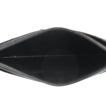 Saint Laurent Grain De Poudre Matelasse Chevron Monogram Credit Card Case Black 5 of 9