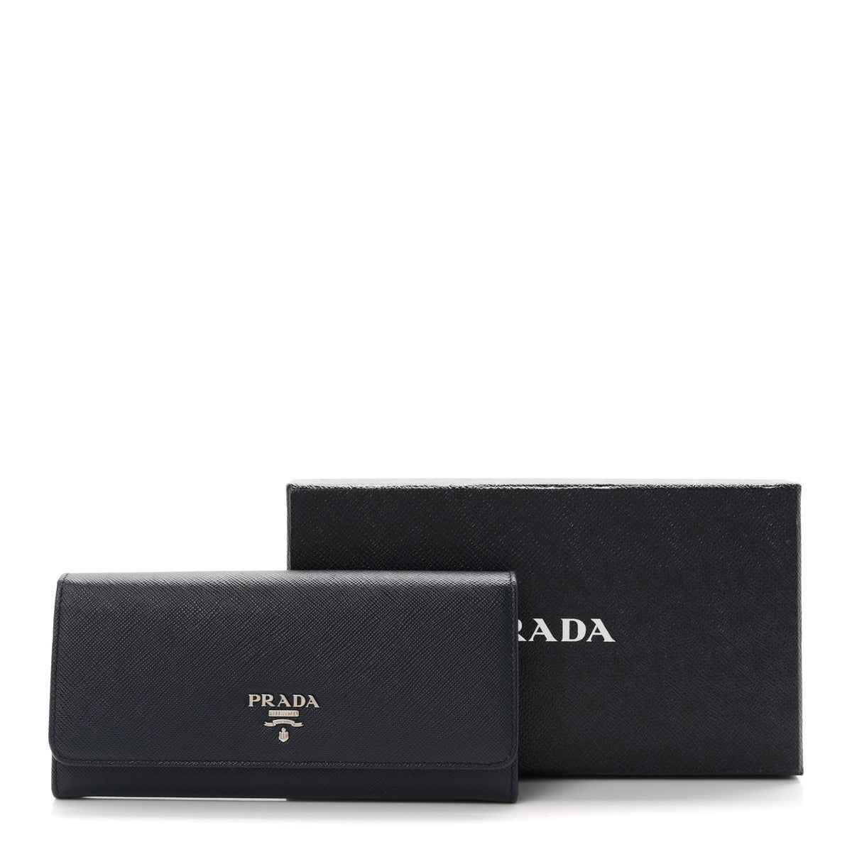 Saffiano Bi-Color Metal Continental Flap Travel Wallet Baltico Astrale
