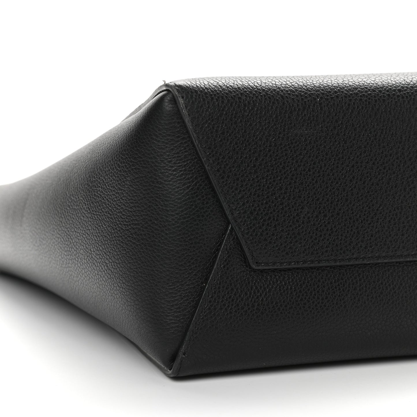 Soft Grained Calfskin Small Sangle Bucket Bag Black