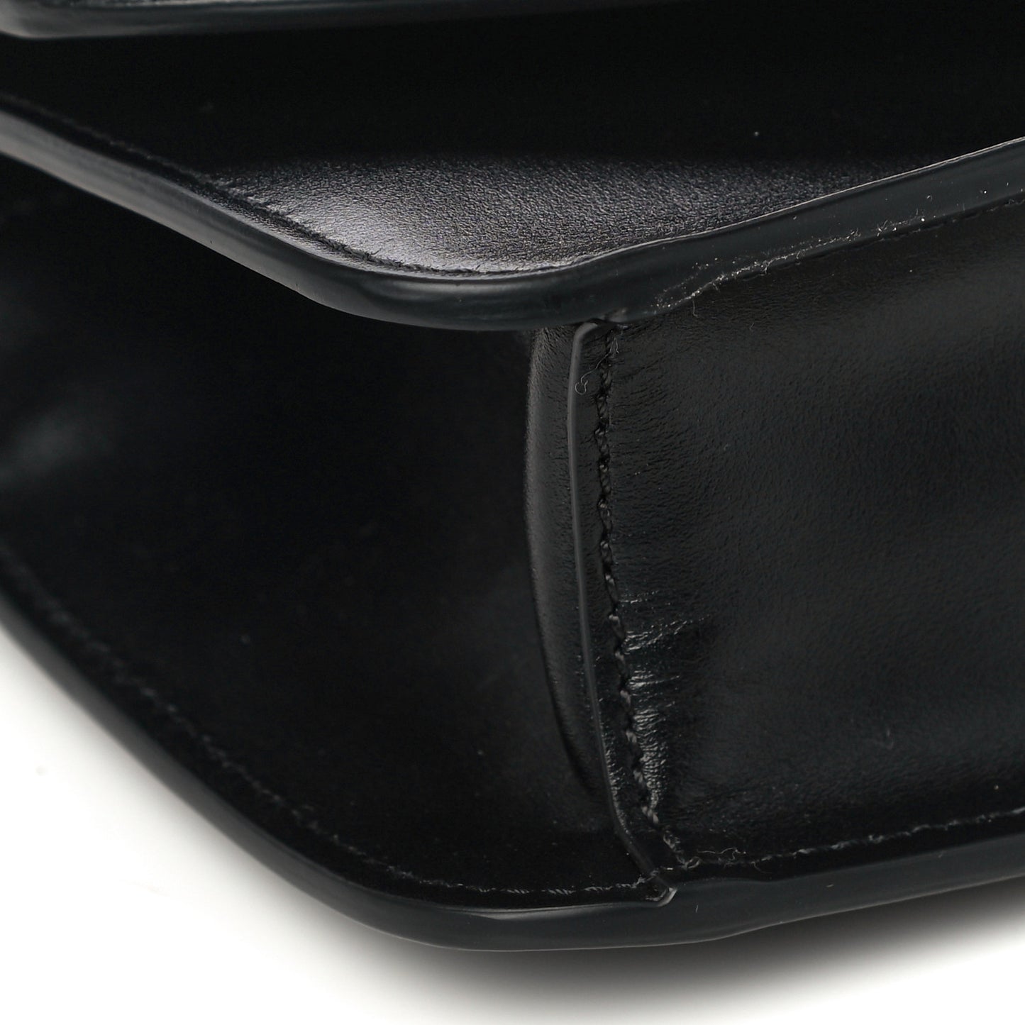 Calfskin Suede C Clutch With Chain Black