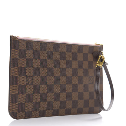 Louis Vuitton Damier Ebene Neverfull MM GM Pochette Rose Ballerine 2 of 6