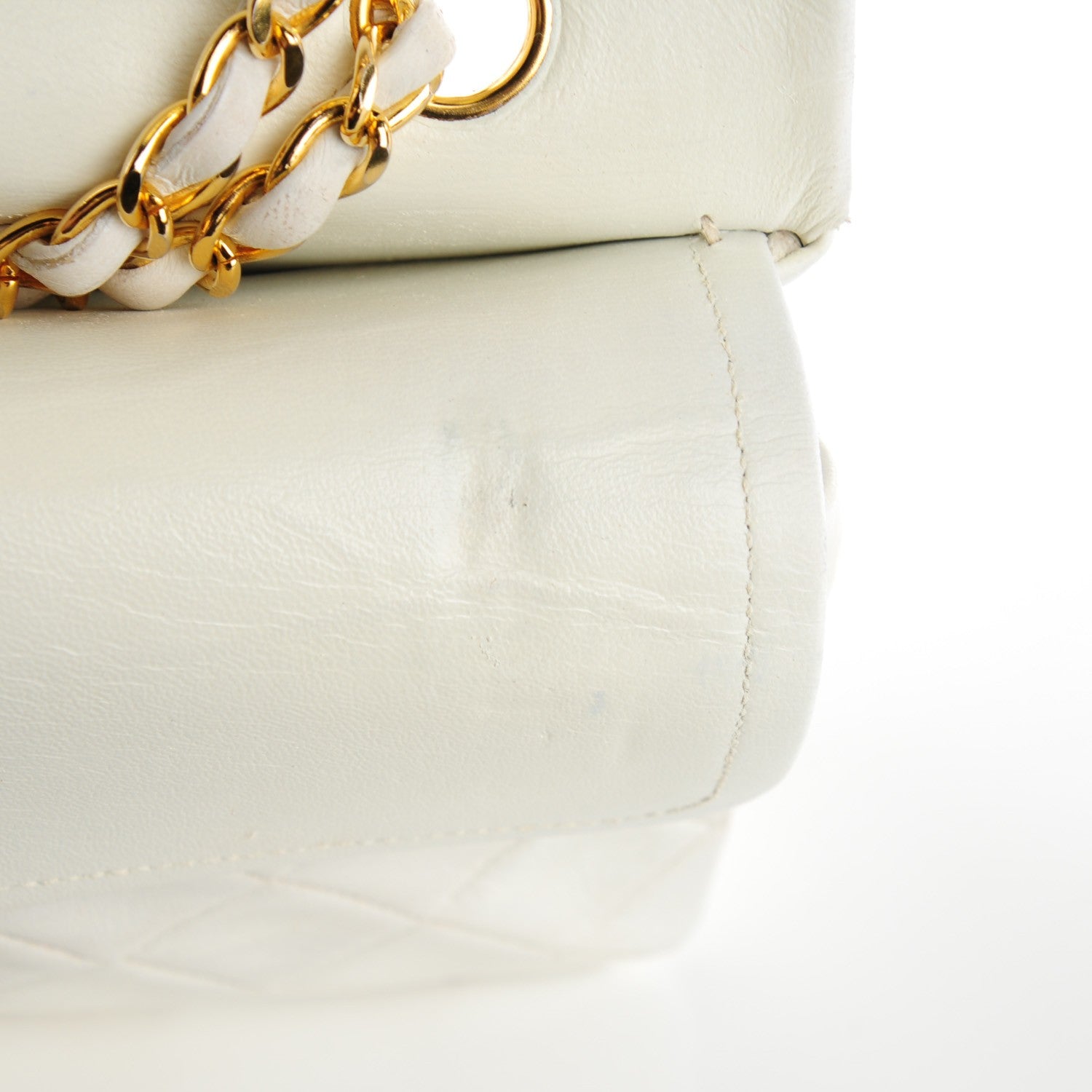 Chanel Lambskin Quilted Medium Double Flap White 8 of 15