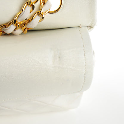 Chanel Lambskin Quilted Medium Double Flap White 8 of 15