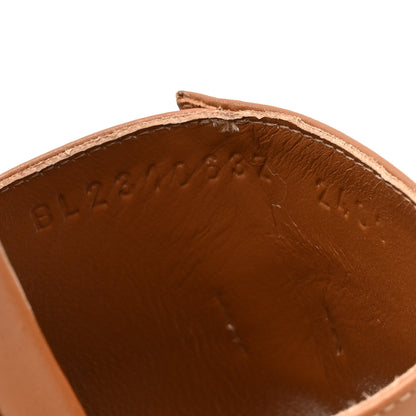 Hermes Calfskin Gigi 50 Sandals 37.5 Gold 9 of 10