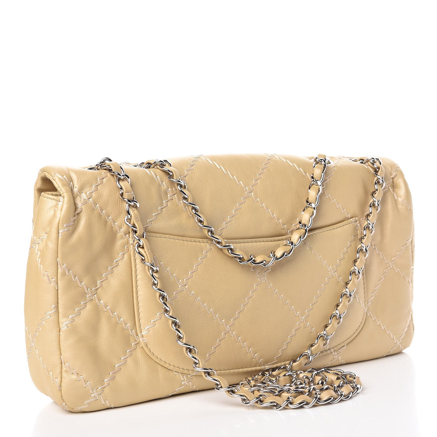 Calfskin Ultimate Stitch Flap Gold