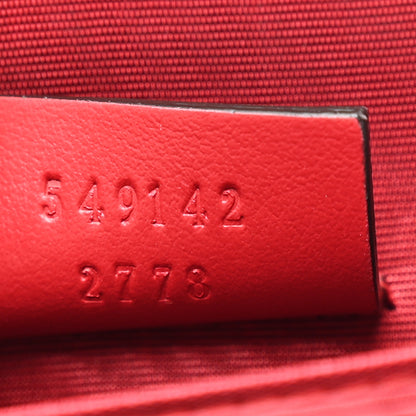 Gucci Calfskin Matelasse GG Marmont Zip Around Card Case Hibiscus Red 7 of 8