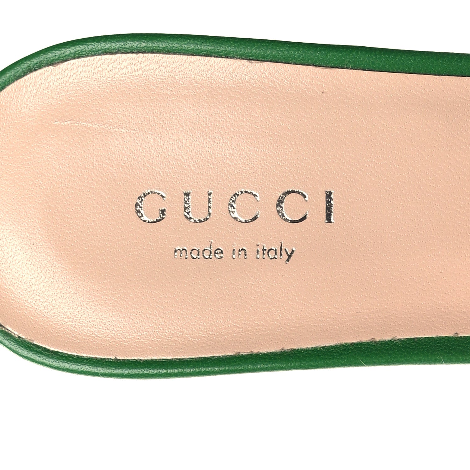 Gucci Calfskin Embellished Claire Mules 37 Spring Green 8 of 9