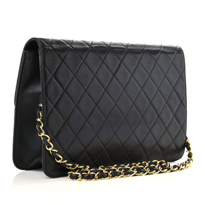 Chanel Lambskin Quilted Medium Single Flap Black 2 of 20