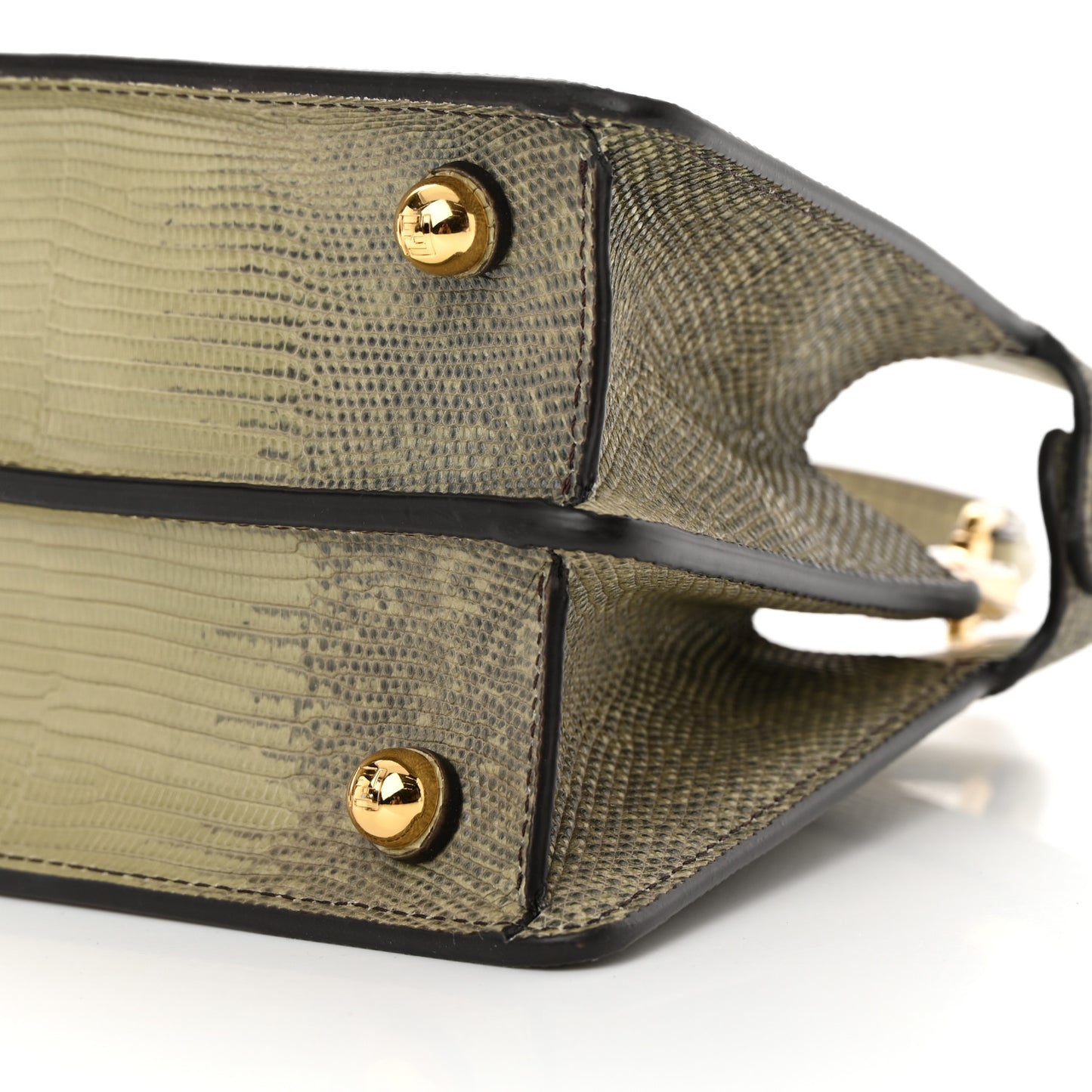 Lizard Togo Lucido Petite Peekaboo I SEE U Satchel Green Tea