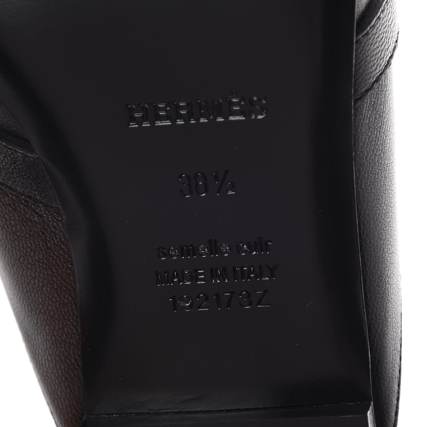 Hermes Goatskin Oz Mules 38.5 Black 7 of 8