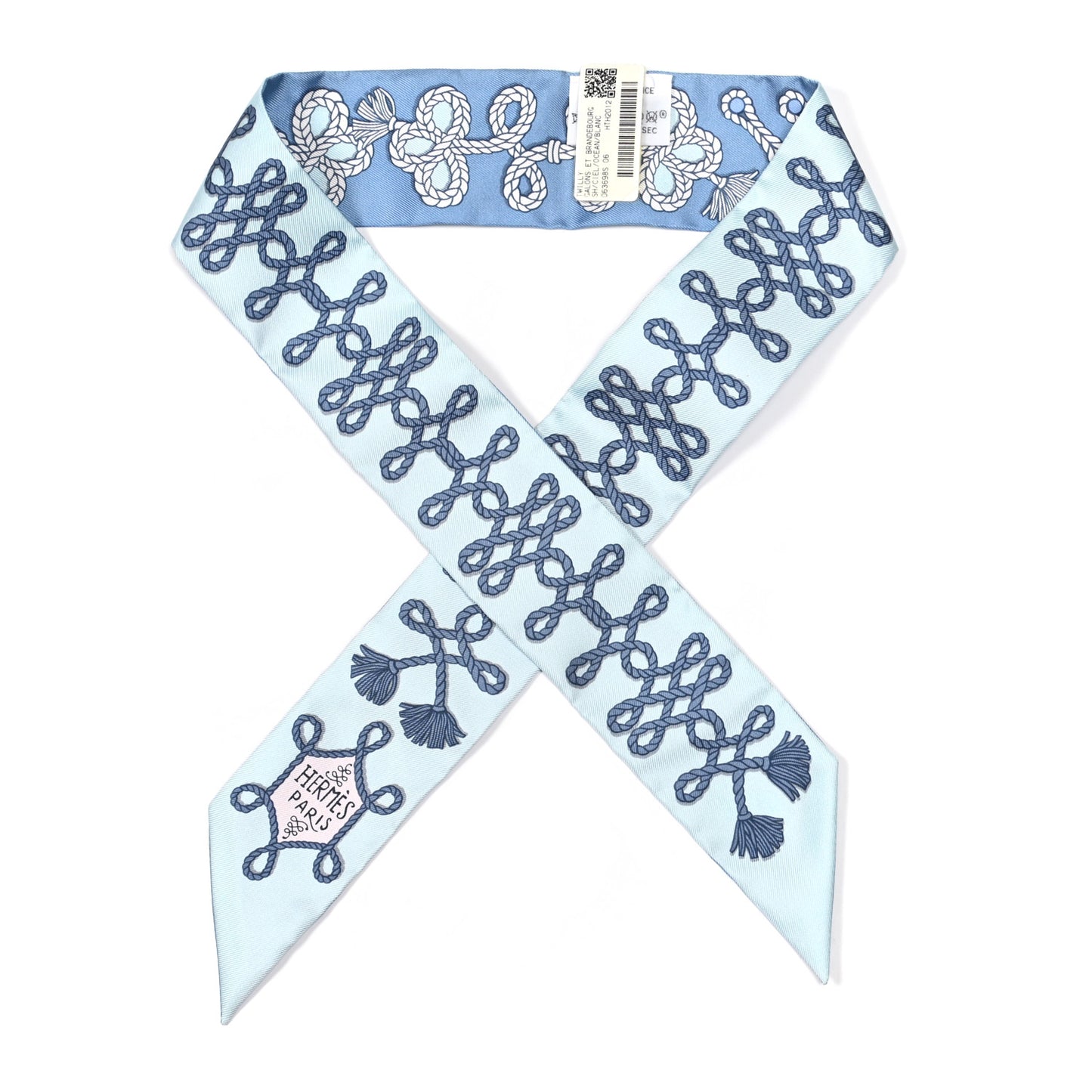 Silk Galons Et Brandebourg Twilly Ciel Ocean White