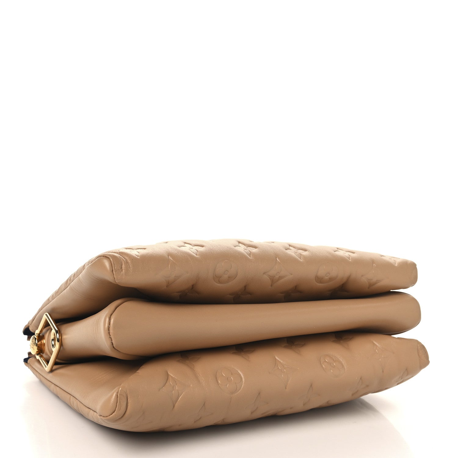 Louis Vuitton Lambskin Embossed Monogram Coussin PM Camel 4 of 11