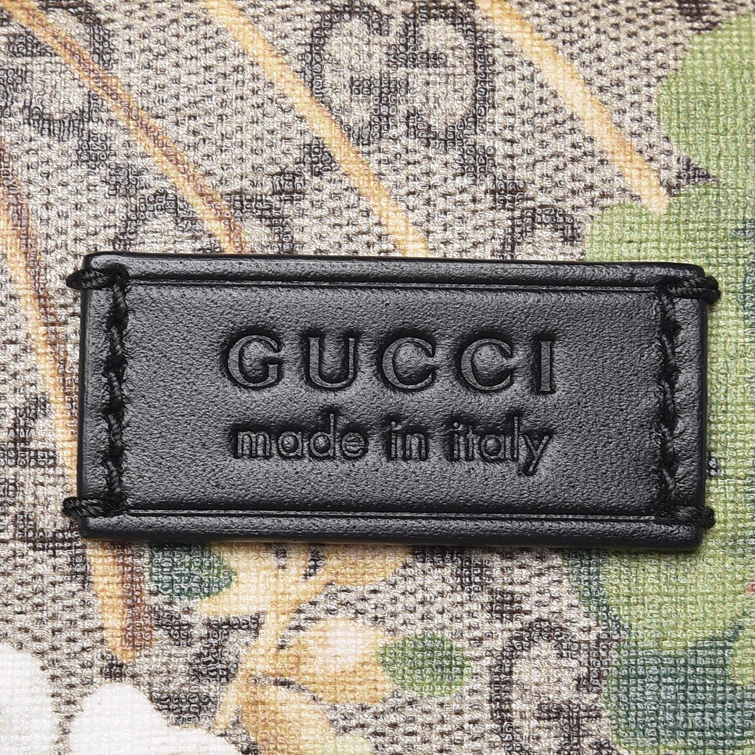 Gucci GG Supreme Monogram Blooms Medium Day Backpack Beige New Military Black 7 of 10