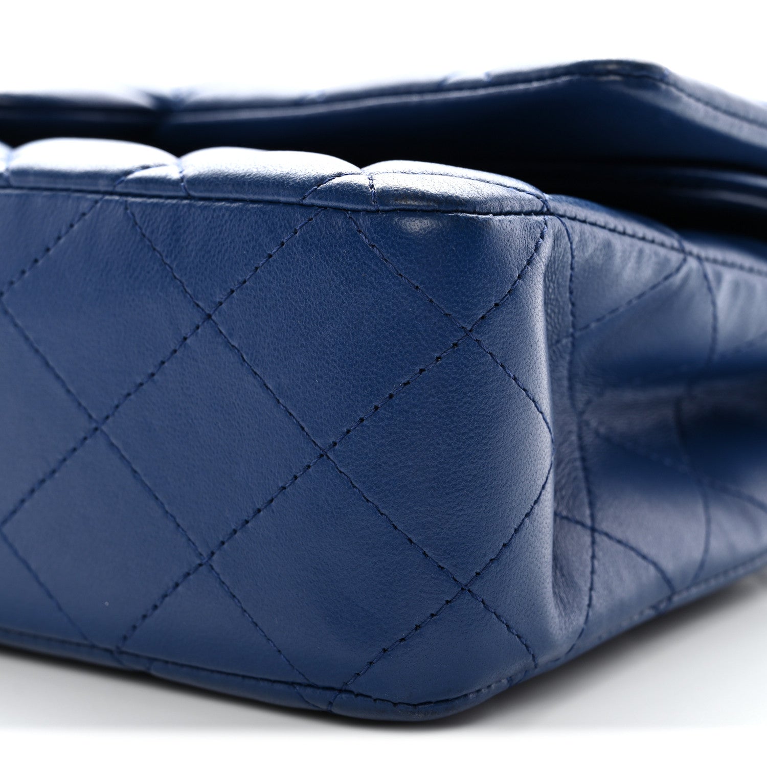 Chanel Lambskin Quilted Medium Double Flap Blue 27 of 37