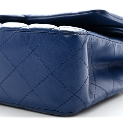 Chanel Lambskin Quilted Medium Double Flap Blue 27 of 37
