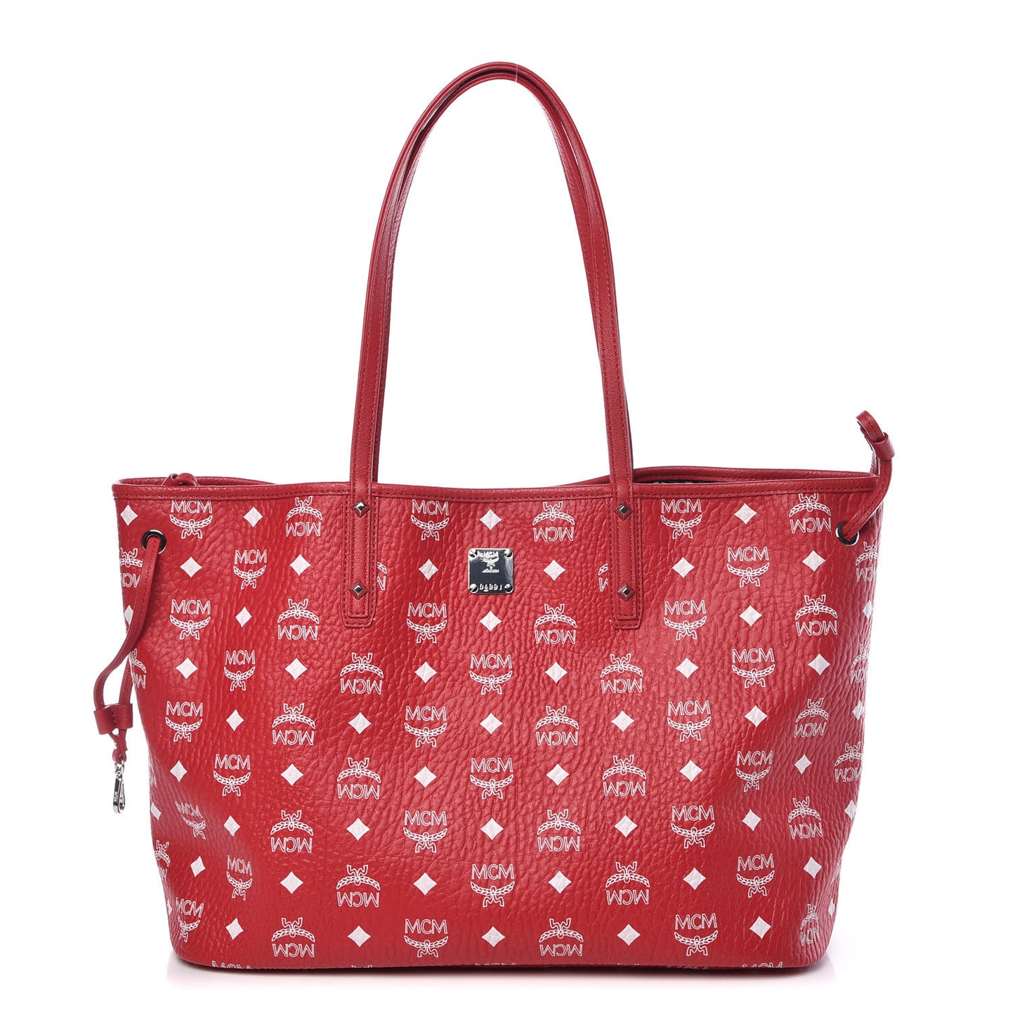Visetos Medium Liz Reversible Shopper Tote Ruby Red
